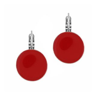 Dormeuses Jonquille Couleur Argent Rouge