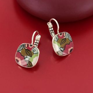 Dormeuses Soleil Couleur Argent Multi