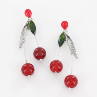 Puces Cerise Couleur Argent Rouge