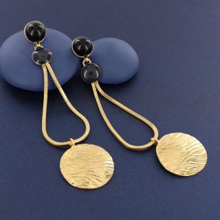 Puces Instinct Couleur Dore Bleu