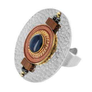 Bague Citadelle Couleur Argent Marron
